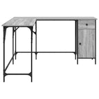 Scrivania Grigio Sonoma 141x141x75 cm in Legno Multistrato