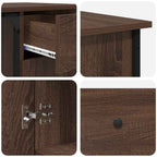 Scrivania Rovere Marrone 141x141x75 cm in Legno Multistrato