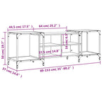 Mobile Porta TV Rovere Sonoma 155x37x50 cm in Legno Multistrato