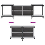 Mobile Porta TV Grigio Sonoma 153x37x50 cm in Legno Multistrato