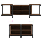 Mobile TV Rovere Marrone 153x37x50 cm in Legno Multistrato