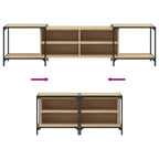 Mobile Porta TV Rovere Sonoma 203x37x50 cm in Legno Multistrato