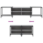 Mobile Porta TV Grigio Sonoma 203x37x50 cm in Legno Multistrato