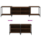 Mobile TV Rovere Marrone 203x37x50 cm in Legno Multistrato