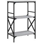 Libreria 3 Ripiani Grigio Sonoma 59x35x90,5cm Legno Multistrato