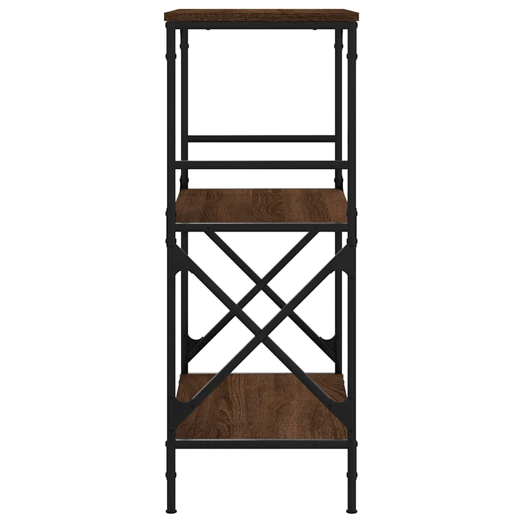 Libreria 3Ripiani Rovere Marrone 59x35x90,5cm Legno Multistrato