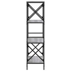 Libreria 4 Ripiani Grigio Sonoma 59x35x132cm Legno Multistrato