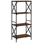 Libreria 4 Ripiani Rovere Marrone 59x35x132cm Legno Multistrato