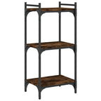 Libreria a 3 Ripiani Rovere Fumo 40x30x86 cm Legno Multistrato