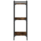 Libreria a 3 Ripiani Rovere Fumo 40x30x86 cm Legno Multistrato