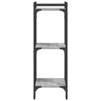 Libreria a 3 Ripiani Grigio Sonoma 40x30x86cm Legno Multistrato