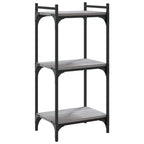 Libreria a 3 Ripiani Grigio Sonoma 40x30x86cm Legno Multistrato