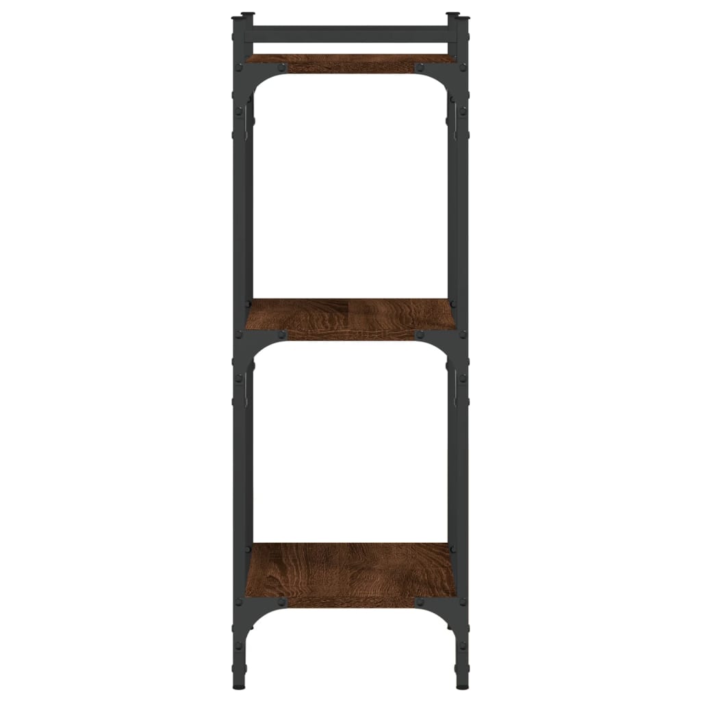 Libreria 3 Ripiani Rovere Marrone 40x30x86 cm Legno Multistrato