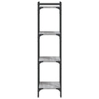 Libreria 4 Ripiani Grigio Sonoma 40x30x120cm Legno Multistrato