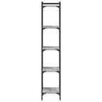 Libreria 5 Ripiani Grigio Sonoma 40x30x154cm Legno Multistrato