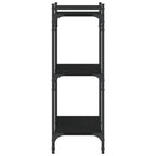 Libreria a 3 Ripiani Nera 60x30x86 cm in Legno Multistrato