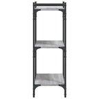 Libreria a 3 Ripiani Grigio Sonoma 60x30x86cm Legno Multistrato