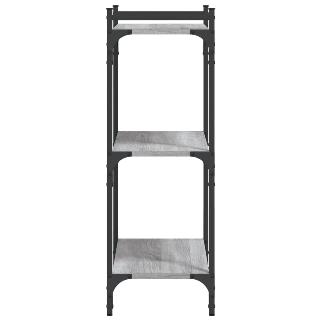 Libreria a 3 Ripiani Grigio Sonoma 60x30x86cm Legno Multistrato