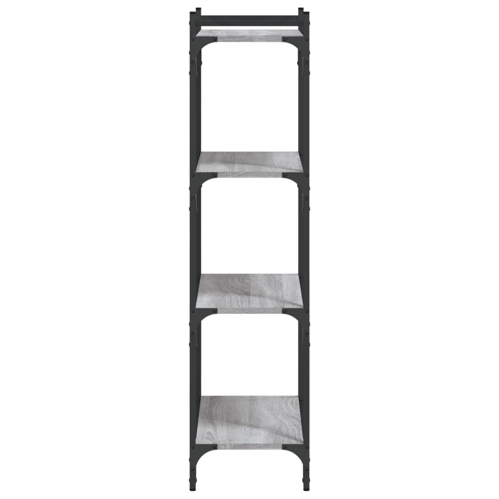 Libreria 4 Ripiani Grigio Sonoma 60x30x120cm Legno Multistrato