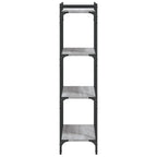 Libreria 4 Ripiani Grigio Sonoma 60x30x120cm Legno Multistrato
