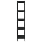 Libreria a 5 Ripiani Nera 60x30x154 cm in Legno Multistrato