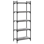 Libreria 5 Ripiani Grigio Sonoma 60x30x154cm Legno Multistrato