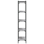 Libreria 5 Ripiani Grigio Sonoma 60x30x154cm Legno Multistrato