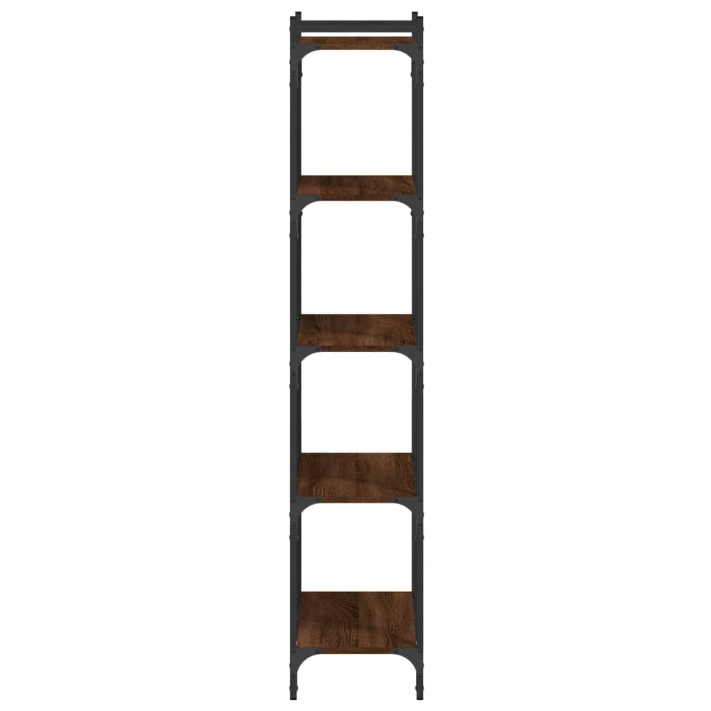 Libreria 5 Ripiani Rovere Marrone 60x30x154cm Legno Multistrato