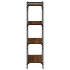 Libreria 4 Ripiani Rovere Marrone 80x30x120cm Legno Multistrato