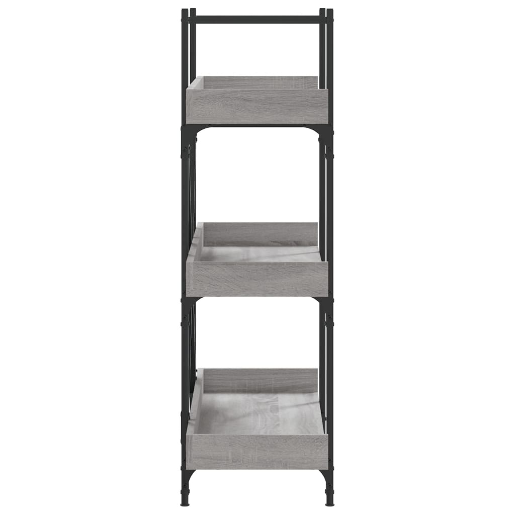 Libreria 3 Ripiani Grigio Sonoma 100x33x108,5 Legno Multistrato