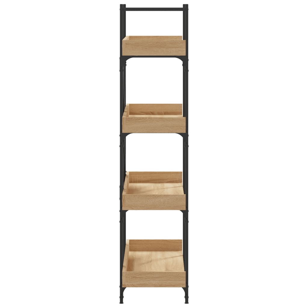 Libreria 4 Ripiani Rovere Sonoma 100x33x145,5 Legno Multistrato