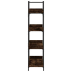 Libreria 4 Ripiani Rovere Fumo 100x33x145,5cm Legno Multistrato