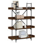 Libreria 4Ripiani Rovere Marrone 100x33x145,5 Legno Multistrato