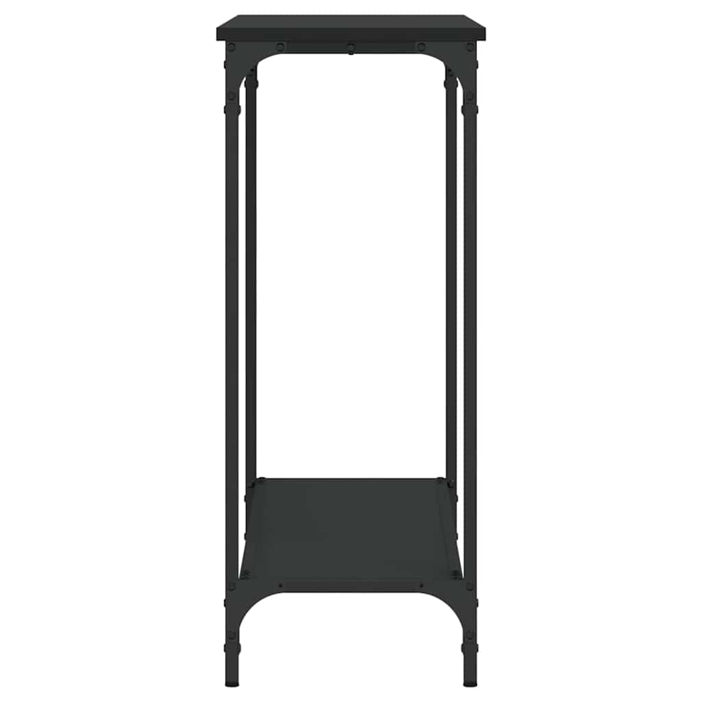 Tavolino Consolle Nero 101x30,5x75 cm in Legno Multistrato