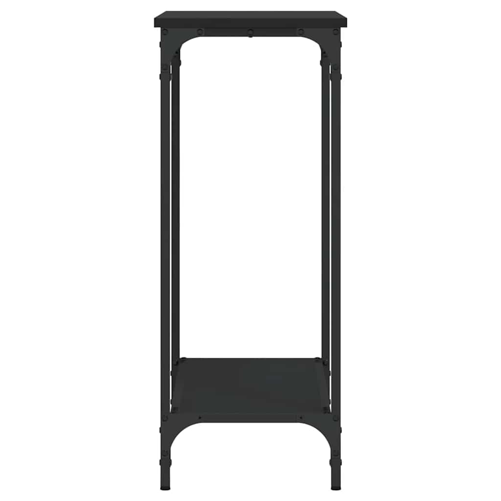 Tavolino Consolle Nero 75x30,5x75 cm in Legno Multistrato