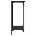 Tavolino Consolle Nero 75x30,5x75 cm in Legno Multistrato