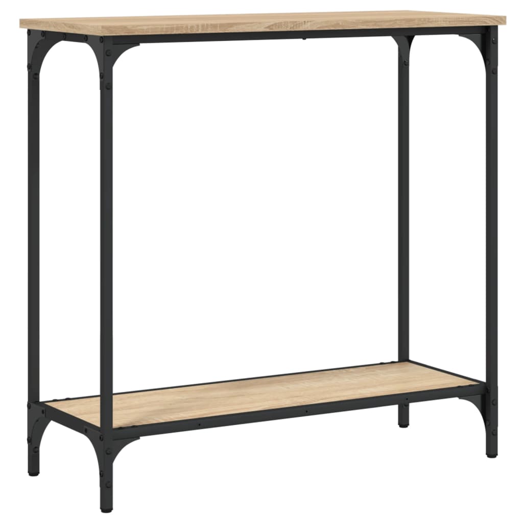 Tavolo Consolle Rovere Sonoma 75x30,5x75 cm Legno Agglomerato