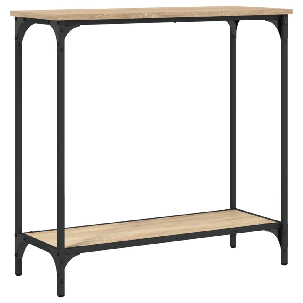 Tavolo Consolle Rovere Sonoma 75x30,5x75 cm Legno Agglomerato