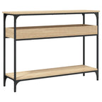 Tavolo Consolle con Ripiano Rovere Sonoma 100x29x75cm Legno Aggregato