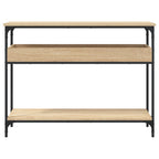 Tavolo Consolle con Ripiano Rovere Sonoma 100x29x75cm Legno Aggregato