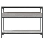Tavolo Consolle Ripiano Grigio Sonoma 100x29x75cm Multistrato