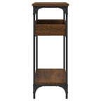 Tavolo Consolle Ripiano Rovere Marrone 100x29x75cm Multistrato
