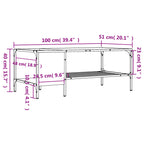 Tavolino Salotto Ripiano Rovere Sonoma 100x51x40cm Multistrato