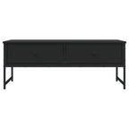 Tavolino da Salotto Nero 101x49x39,5 cm in Legno Multistrato