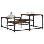 Tavolino Salotto Rovere Marrone 87,5x87,5x40 Legno Multistrato