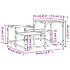 Tavolino da Salotto Nero 68x68x40 cm in Legno Multistrato