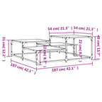 Tavolino Salotto Rovere Sonoma 107x107x40 cm Legno Multistrato