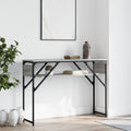 Tavolo Consolle Ripiano Grigio Sonoma 105x30x75cm Multistrato
