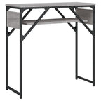 Tavolo Consolle Ripiano Grigio Sonoma 75x30x75cm Multistrato