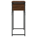 Tavolo Consolle Ripiano Rovere Marrone 75x30x75cm Multistrato